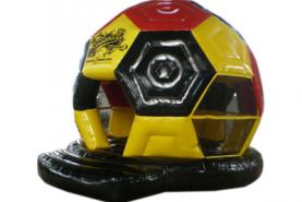 Emplacement Chateau gonflable Ballon de football noir jaune rouge (couleurs belgique) - Jeux gonflables