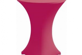 Emplacement Housse table mange-debout stretch fuchsia