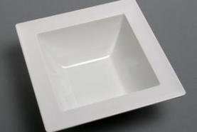Emplacement Saladier blanc mélaminé carré 25cm - Vaisselle - Matériel traiteur