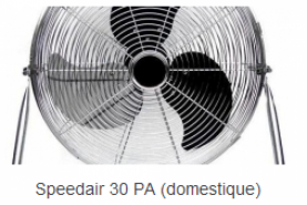 Emplacement Ventilateur et extracteur d’air