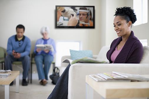 Location Ecran TV - écran d'affichage pour salle d'attente d'OPHTALMOLOGUE