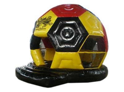 Location Chateau gonflable Ballon de football noir jaune rouge (couleurs belgique) - Jeux gonflables