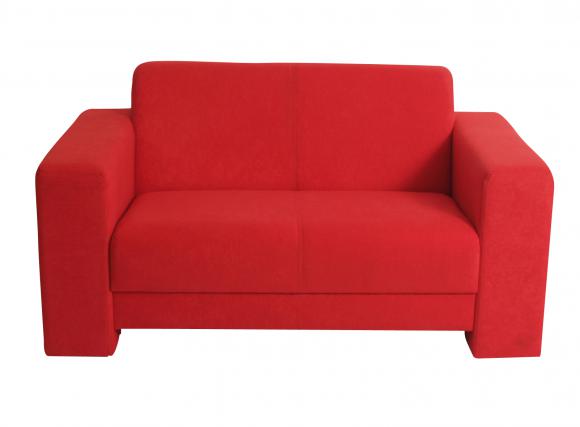 Location Sofa Cubix1 in rode stoffen bekleding