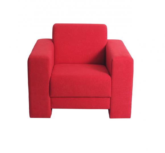 Location Fauteuil Cubix2 in de rood stof