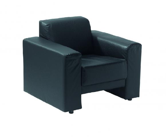 Location Fauteuil Cubix2 in zwart skai