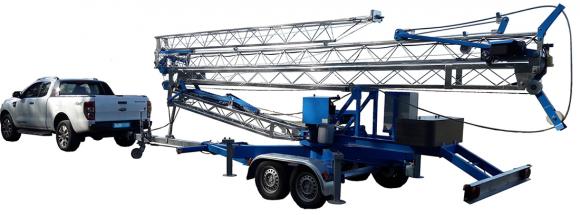 Location grue de chantier sur remorque midicrane