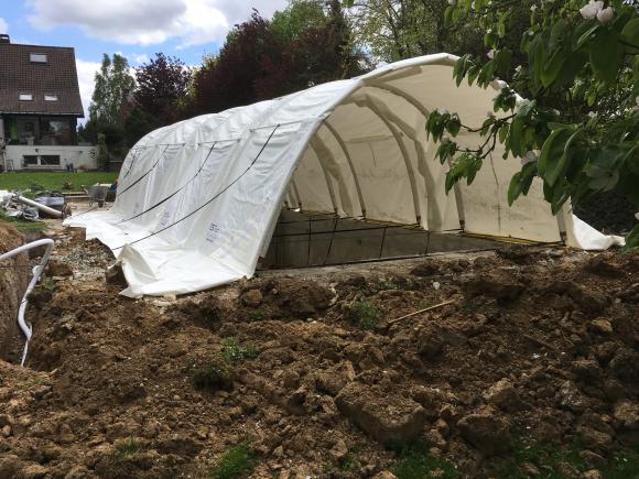 Location Tente de Chantier (piscine - sablage (aérogommeuse, hydrogommeuse, bateau, voiture, - construction béton - ...) 