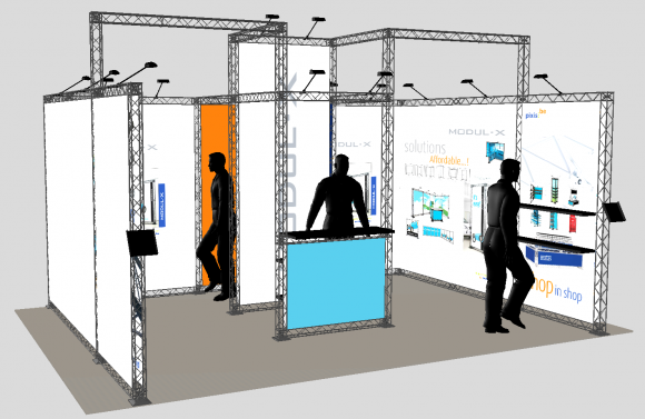 Location Stand Modul-X 10x10 cm - Een fantastisch modulair systeem voor uw salons, beurzen en tentoonstellingen…