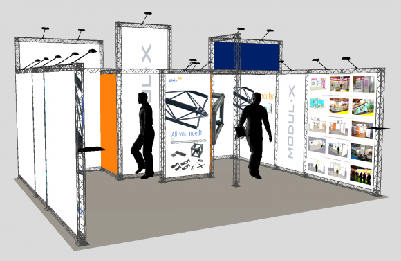 Location Les stands Modul-X - Stand 30M² - 580x490x340