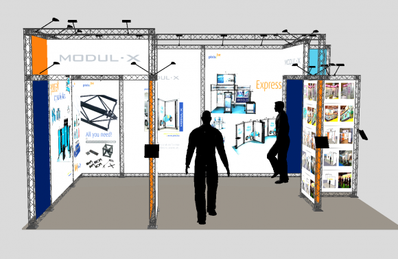 Location Les stands Modul-X - Stand 25M² - 590x400x310cm