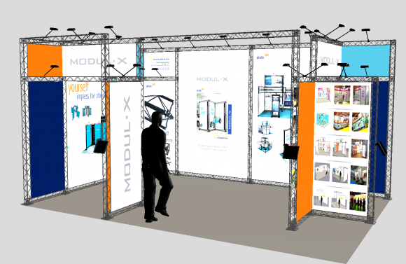 Location Les stands Modul-X - Stand 25M² - 590x400x310cm