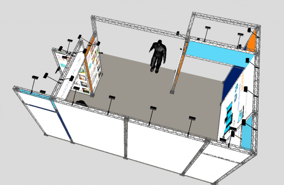 Location Les stands Modul-X - Stand 25M² - 590x400x310cm