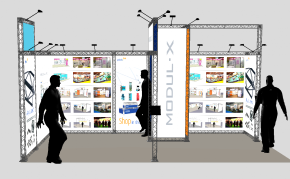 Location Les stands Modul-X - Stand 18M² - 590x300x310