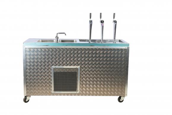 Location Comptoir - Bar en inox avec éviers