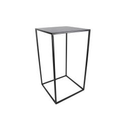 Location Table haute Quadra noire 80x80x108cm en location pour vos événements, foires, salons, réceptions...